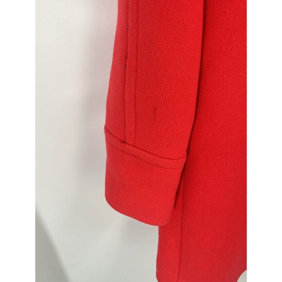 J Crew Red Stadium Cloth Coat Nello Gori Cocoon Full Zip Sz 6 B2770 - Picture 7 of 7